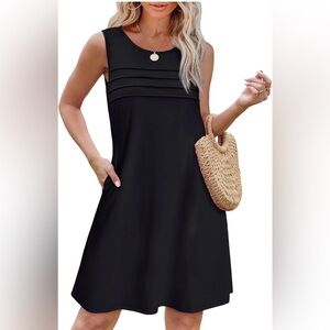 Chic Black Sleeveless Mini Dress